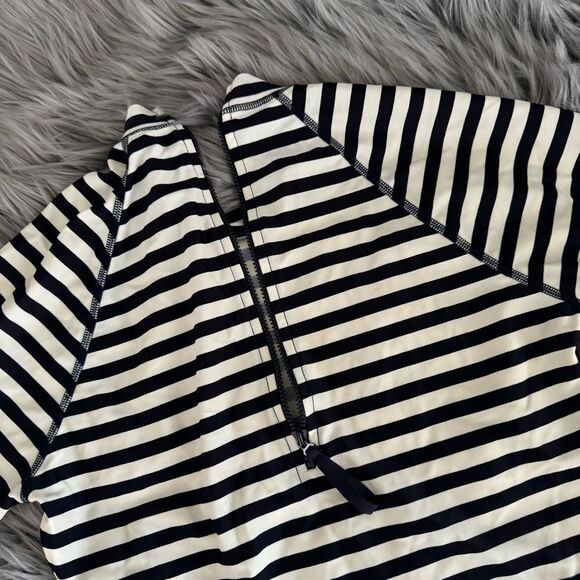 J. Crew Navy and White Striped Long Sleeve Tee - Picture 7 of 7
